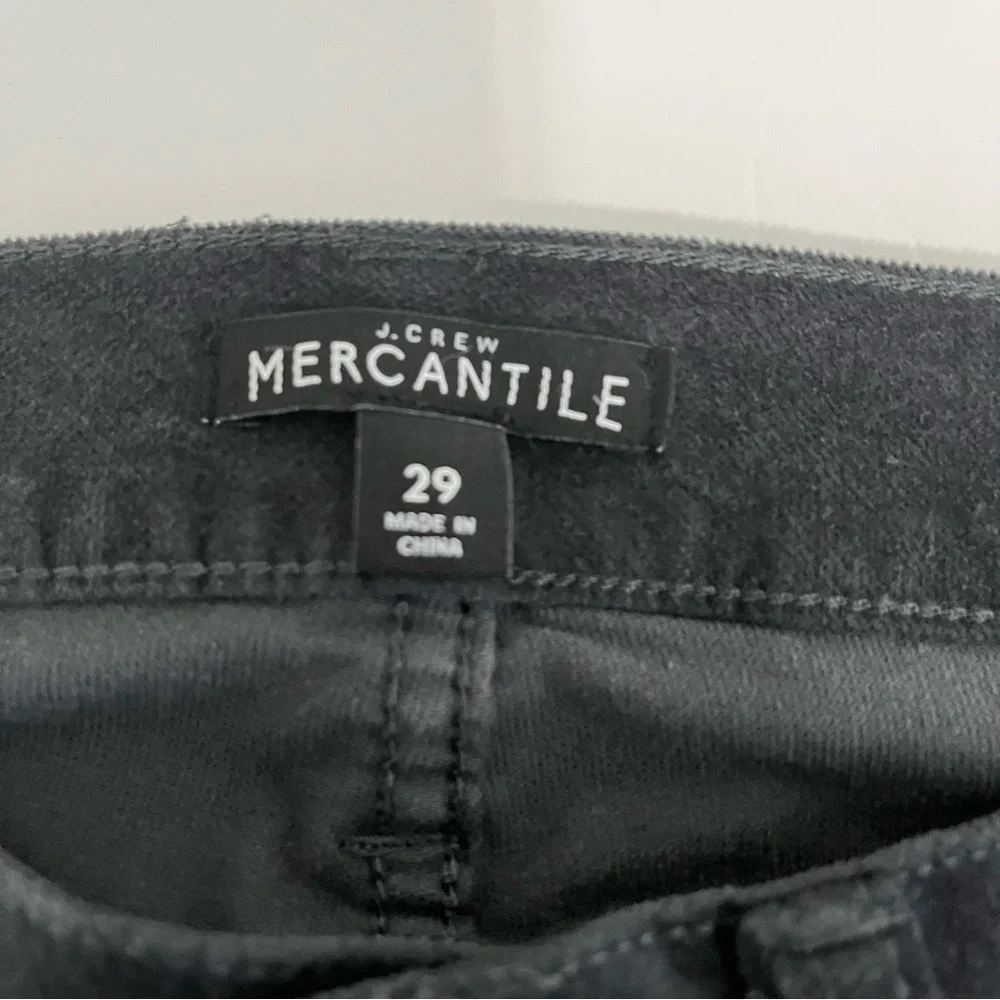 J.Crew Mercantile Gray Velvet Skinny Ankle Pants